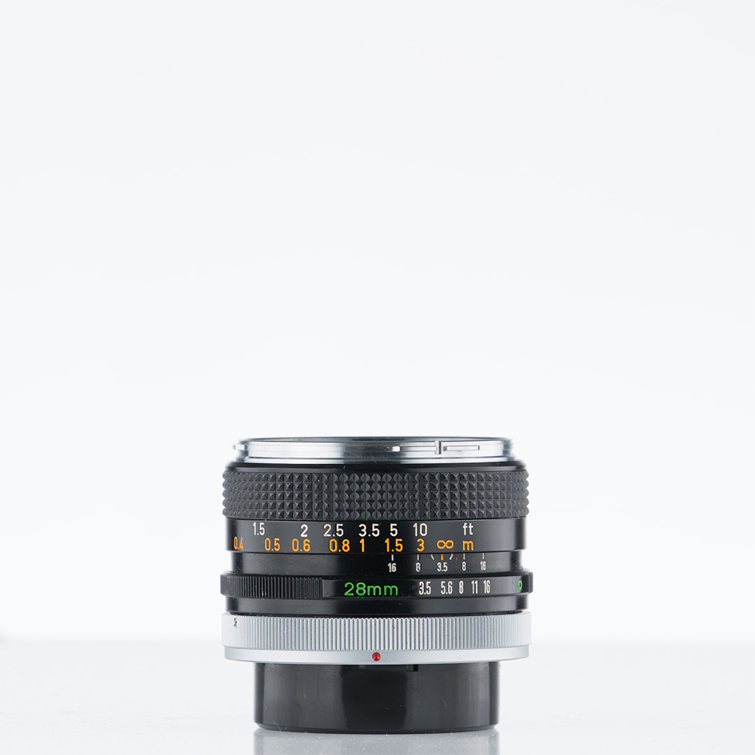 Canon FD 28mm f/3.5 (chrome nose)